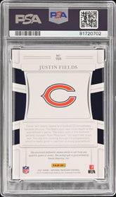 2021 National Treasures Justin Fields Stars Stripe PSA 8 Rookie Auto Patch /25